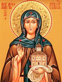 Икона под старину Преподобная Ангелина Сербская