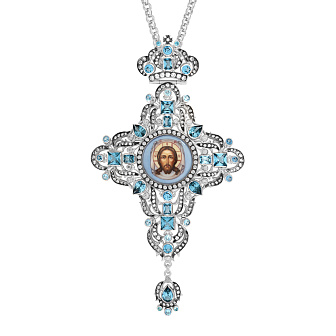 Крест наперсный №213 / Фианиты серебро (УИН)