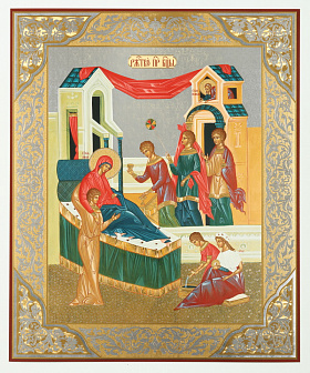 Икона на оргалите №1 30х40 двойное тиснение, Праздники (к-т 13 шт) Праздники