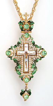 Крест наперсный № 6 эмаль /золочение/ Крест наперсный № 6 эмаль /золочение/
