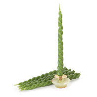 Скрутка из 3-х свечей №30 (18см), Зеленая