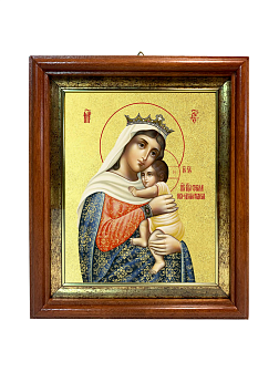 Икона Божией Матери "Отчаяных Единая Надежда" с золочением поталью, 03055-УЛ