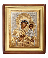 Икона Пресвятой Богородицы ТИХВИНСКАЯ (РУКОПИСНАЯ, РИЗА, КИОТ)