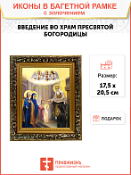 Икона "Введение во храм Пресвятой Богородицы" с золочением поталью, 05002-УЛ Икона "Введение во храм Пресвятой Богородицы" с золочением поталью, 05002-УЛ