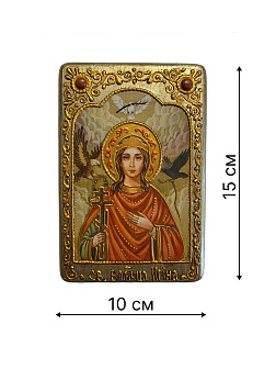 Икона ''Ирина мученица'' из дуба