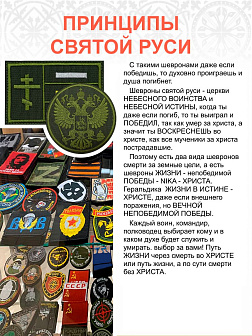 Набор шевронов ГЕРБ РФ диаметр 9 см+ ИМПЕРСКИЙ ФЛАГ 6х9 см, хаки, на липучке, оксфорд, 2 шт.