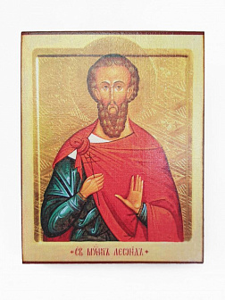 Икона под старину Мученик Леонид Коринфский