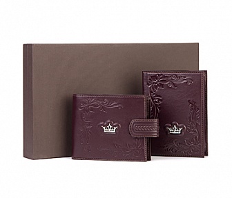 Набор из обложки на паспорт и кошелька Королева