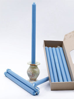 Свеча формовая №4 (37см, 8ч), ГОЛУБАЯ