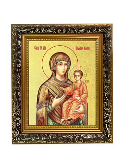 Икона Божией Матери "Дарование молитвы" с золочением поталью, 03Д2-УЛ