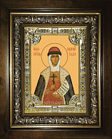 Икона освященная Ольга равноапостольная великая княгиня в деревянном киоте