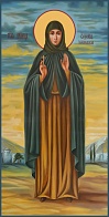 Преподобномученица Евдокия Илиопольская, игумения, икона