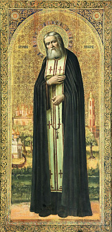 Икона под старину Серафим Саровский