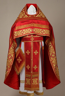Облачение иерейское №04 глазет вышивка а/м, пришивной галун