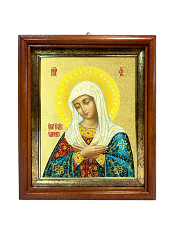 Икона Божией Матери "Умиление" с золочением поталью, 03У2-УЛ