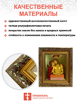 Икона Не рыдай Мене Мати золочение поталь