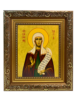 Икона Таисия Египетская Блаженная на холсте в киоте 167