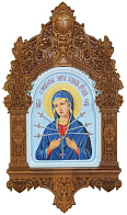 Рукописная икона ''Образ Божией Матери ''Умягчение злых сердец'' на кипарисе