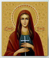 Икона на доске 22х26 объёмная печать, лак Серафима