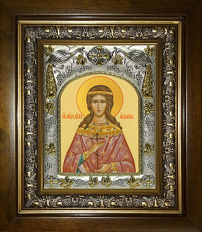 Икона освященная Акилина Дева в деревянном киоте Икона освященная Акилина Дева в деревянном киоте