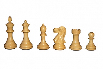 Шахматы классические малые деревянные, береза, самшит, розовое дерево, 32х32 см (высота короля 2,75")