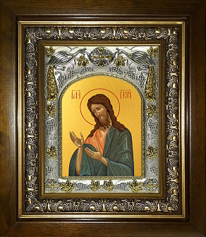 Икона Иоанн Предтеча Креститель Господень (Иван), в деревяном киоте