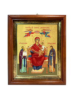 Икона Божией Матери "Домостроительница (Экономисса)" с золочением поталью, 03017-УЛ