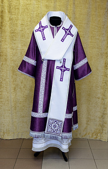 Облачение архиерейское парча,вышитые галуны,омофоры габардин,вышивка а\м
