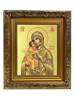 Икона Божией Матери "Феодоровская" с золочением поталью, 03082-УЛ