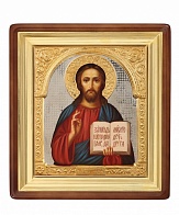 Иисус Вседержитель икона с золотом
