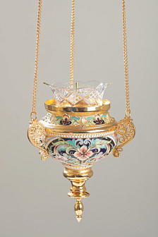 Лампада филигранная №3 роспись / золочение