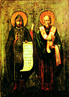 Икона Кирилл и Мефодий113 см