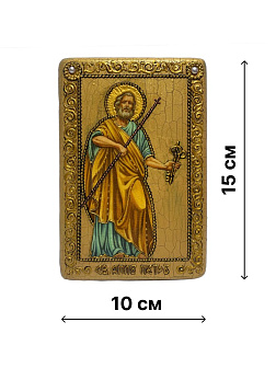 Икона ''Апостол Петр'' ручной работы из дуба