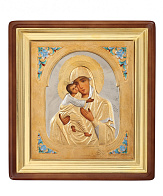 Икона живописная в киоте 24х30 масло, риза №102, эмаль, киот №1 Владимирская БМ