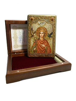 Икона ''Ирина мученица'' из дуба