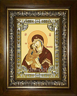 Икона освященная Пресвятой Богородицы Донская в деревянном киоте
