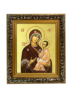Икона Божией Матери "Тихвинская" с золочением поталью, 03075-УЛ