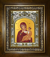 Икона освященная Ватопедская Божией Матери в деревянном киоте