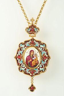 Панагия №162 филигрань, эмаль / золочение / Смоленская БМ