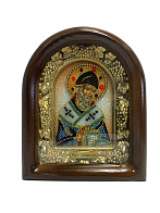 Именная икона Спиридон Тримифунтский бисер