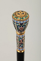 Посох №24 неразборный серебро филигрань, эмаль, роспись / золочение / (УИН)