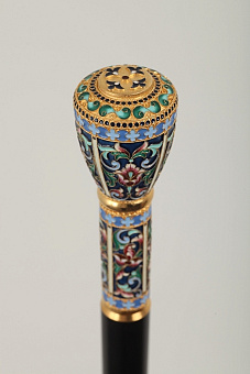 Посох №24 неразборный серебро филигрань, эмаль, роспись / золочение / (УИН)