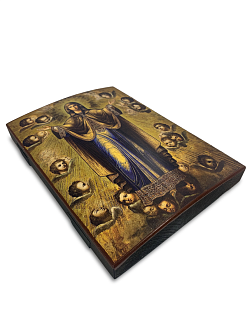 Икона Божия Матерь Нерушимая Стена, авторская технология 9х12 см