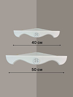 Набор полки угловые для икон Крест цвет холодный белый 2 шт 40 и 50 см