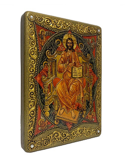 Настольная икона ''Крещение Господа Бога и Спаса нашего Иисуса Христа'' на мореном дубе