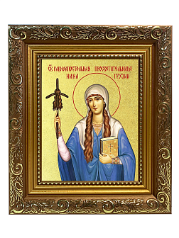 Икона "Нина Грузинская", cв. равноап., с золочением поталью, 10Н4-УЛ
