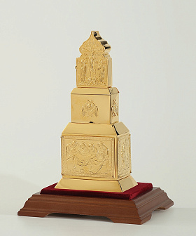 Дарохранительница №17 со съёмной дароносицей золочение