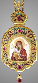 Панагия №165 / золочение / серебро филигрань, эмаль (УИН)
