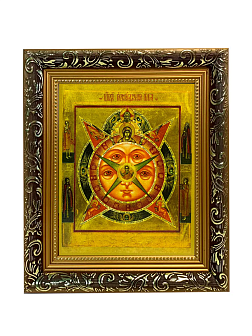 Икона Всевидящее Око Божие на холсте в киоте 1114