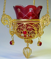 Лампада филигранная №1 / золочение